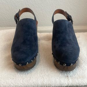 Jessica Simpson Navy Blue suede clog/ mule